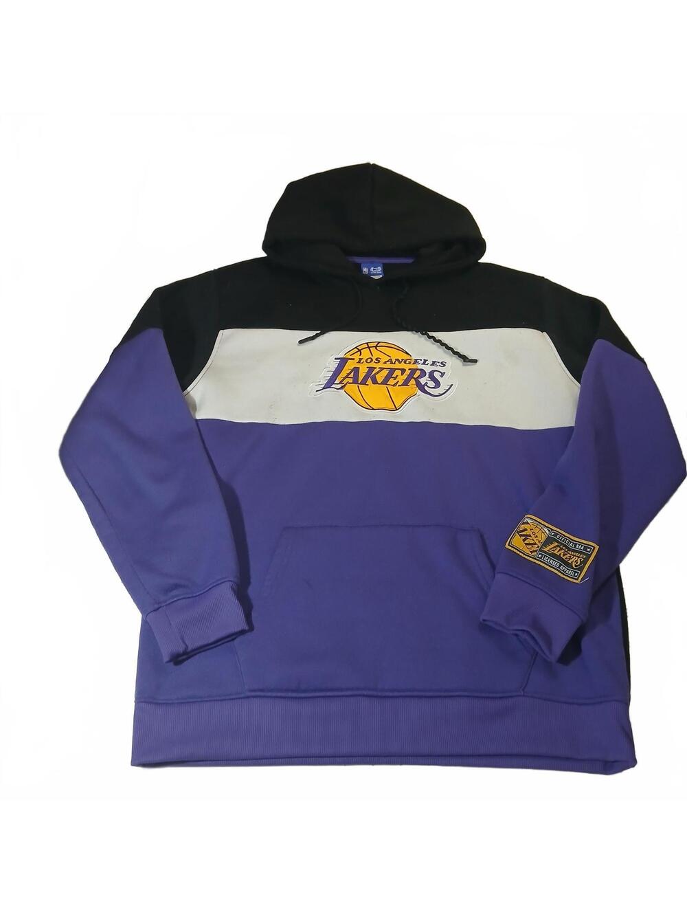 NBA Los Angeles Lakers Ultra Game Colorblock Hoodie Sweatshirt Mens Large